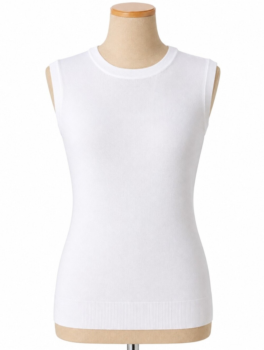 Zara White Sleeveless Knit Top Size M
